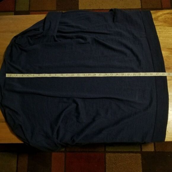 Caslon Cotton Blue Long Open Cardigan Sweater S P - Picture 7 of 7